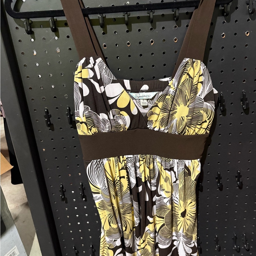 Speechless Brown and Yellow Floral Dress